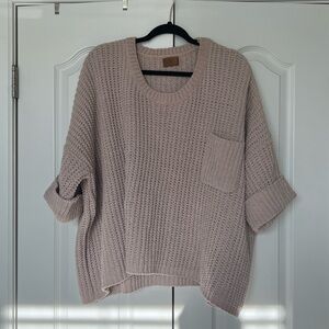 POL Chenille Sweater, 3/4 length sleeves, size M
